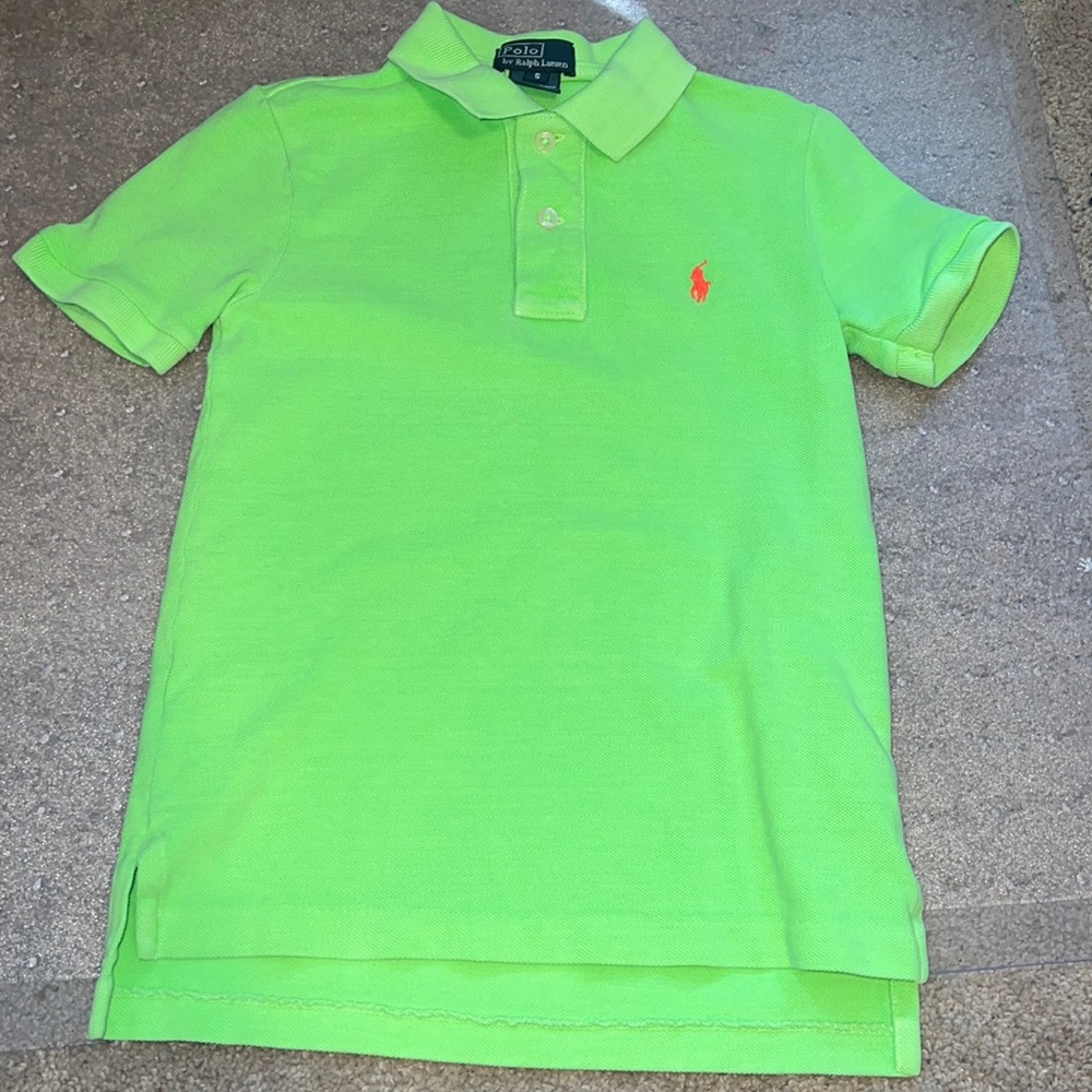 Boys 5 bright green Ralph Lauren polo